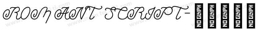 ROMANT SCRIPT字体转换